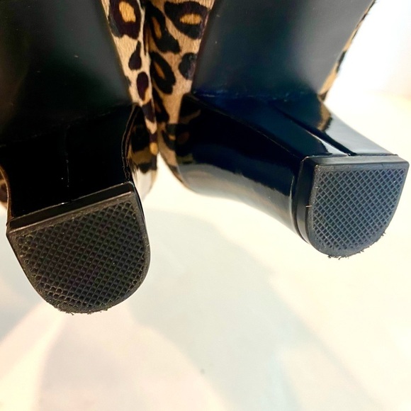Aerosoles Patrol Car Leopard Print Ankle Boots Diamond Flex Outsole Size 7 M - Picture 10 of 13